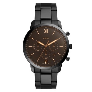 Fossil Neutra Chronograph Mens Watch FS5525 Stainless Steel 3 Hands Black 796483430402