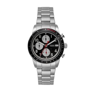 Fossil Sport Tourer Chronograph Stainless Steel Watch FS6045 Silver