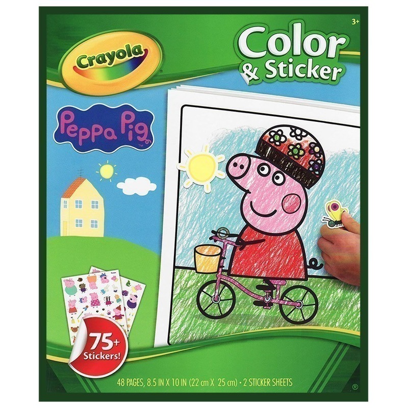 Buy Crayola - Colour & Sticker Book - Peppa Pig - MyDeal