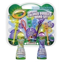 Crayola - Outdoor Coloured Bubbles Wand Set