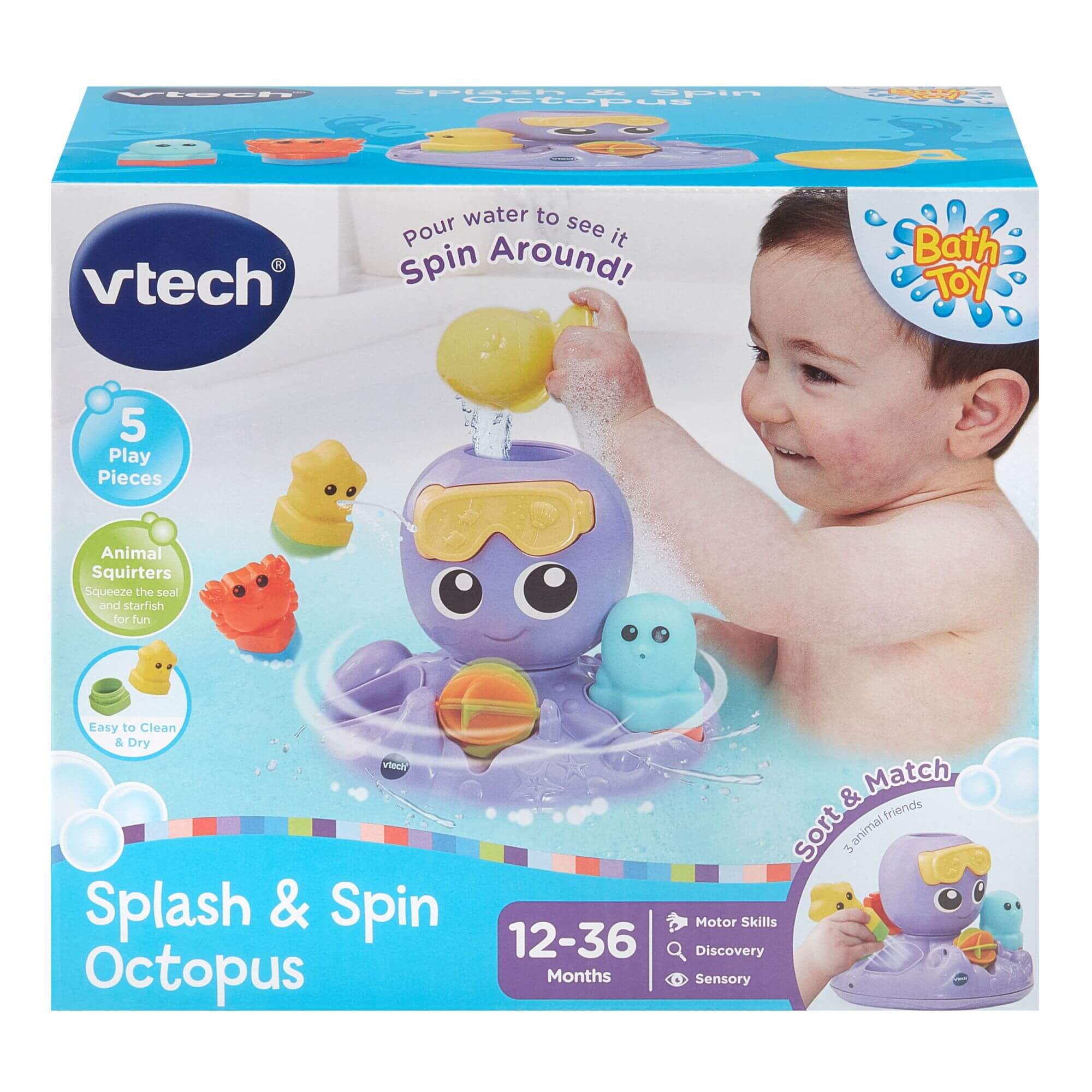 Buy VTech - Splash and Spin Octopus Bath Toy - MyDeal Australia