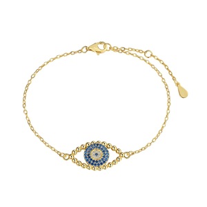 ANYCO Bracelet Gold Plated Adjustable Fine Jewelry For Women Minimalist Jewelry Korean Style Vintage Cuban Cuff Link Big Eye Bracelet