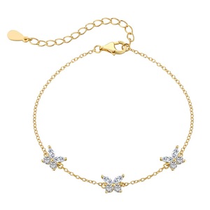ANYCO Bracelet Gold Platted High Quality Butterfly Pendant Bracelet And Anklet For Women Gift Jewelry Cz Cubic Zirconia