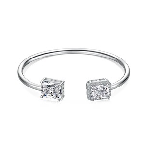 ANYCO Bracelet Jewelry 925 Sterling Silver Cuff Bangle Bracelet Women Jewelry With Cubic Zirconia Bracelets For Girl