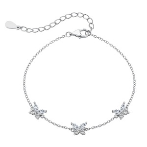 ANYCO Bracelet Sterling Silver 925 High Quality Butterfly Pendant Bracelet And Anklet For Women Gift Jewelry Cz Cubic Zirconia