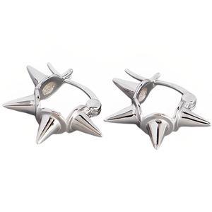 ANYCO Buckle Earrings Punk Minimalist Rivets Ear Buckle Women Men Hip Hop Rock Jewelry Gold