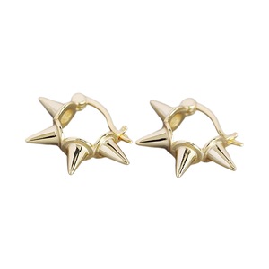 ANYCO Buckle Earrings Punk Minimalist Rivets Ear Buckle Women Men Hip Hop Rock Jewelry Sterling Silver