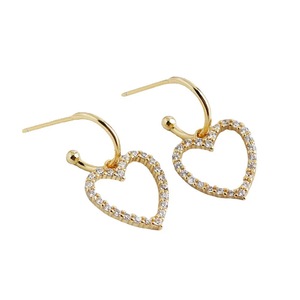 ANYCO Earrings Gold Plated Classic European Love Heart Pendant Drop For Women Teen Fashion Stylish Accessories Jewelry Gifts