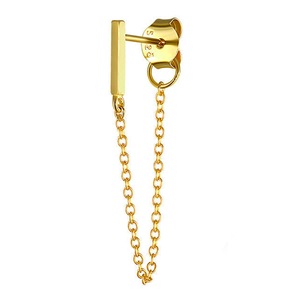 ANYCO Earrings Gold Plated Geometric Cute Icons Tassel Ear Line Stud For Women Teen Fashion Stylish Accessories Jewelry Gifts Strip