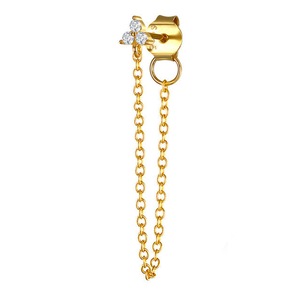 ANYCO Earrings Gold Plated Geometric Cute Icons Tassel Ear Line Stud For Women Teen Fashion Stylish Accessories Jewelry Gifts Triangle