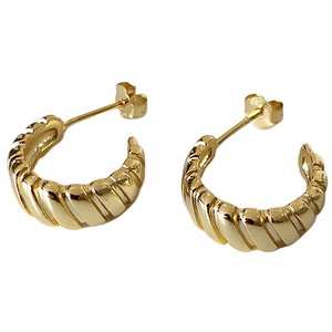 ANYCO Earrings Gold Plated Minimalist Chic Golden Thick Gear Stud For Women Girl Perfect Fashion Stylish Accessories Jewelry Gifts