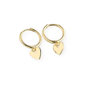 ANYCO Earrings Gold Plated Minimalist Love Heart Tassel Stud For Women Girl Teen Fashion Stylish Accessories Jewelry Gifts