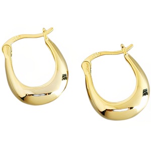 ANYCO Earrings Gold Plated Punk Rock Minimalist Charming Unique Hoop Stud For Women Teen Fashion Stylish Accessories Jewelry Gifts