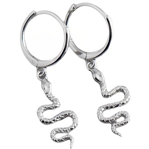 ANYCO Earrings Small Sterling Silver Cute Chic Punk Long Bohemian Snake Stud For Women Girl Teen Fashion Stylish Accessories Jewelry Gifts