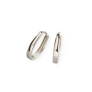 ANYCO Earrings Sterling Silver Bohemian Minimalist Geometric Thick Oval Hoop For Women Girl Teen Fashion Stylish Accessories Jewelry Gifts