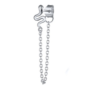 ANYCO Earrings Sterling Silver Geometric Cute Icons Tassel Ear Line Stud For Women Teen Fashion Stylish Accessories Jewelry Gifts Snake