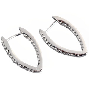 ANYCO Earrings Sterling Silver Minimalist Pave Crystal Zircon V-shaped Chic Stud For Women Girl Teen Fashion Stylish Accessories Jewelry Gifts