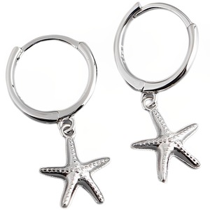 ANYCO Earrings Sterling Silver Simple Bohemian Summer Beach Ocean Starfish Stud For Women Girl Teen Chic Fashion Stylish Accessories Jewelry Gifts