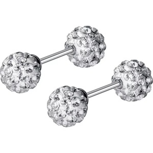 ANYCO Fashion Earrings 5MM 925 Sterling Silver Luxury Sparkling Zircon Ball Stud for Women Minimalist Bead Piercing Jewelry Accessories