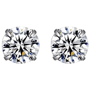 ANYCO Fashion Earrings 925 Sterling Silver Simple Luxury Zircon Mini Small Stud for Women Body Piercing Jewelry Accessories 2.5MM