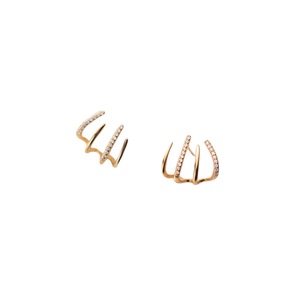 ANYCO Fashion Earrings Gold Luxury Creative Pave Zircon Claw Stud Party Jewelry Gift for Women