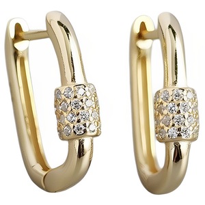 ANYCO Fashion Earrings Punk Goth Lock Ear Buckle Trendy Hoop For Women Fine Jewelry Gold