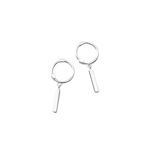 ANYCO Fashion Earrings Real Sterling Silver Bohemian Geometry Stick Tassel Stud Hip Hop Punk Party Jewelry Gift for Women