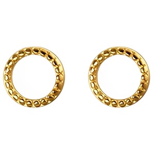 ANYCO Fashion Earrings Round Gold 925 Sterling Silver Minimalist Round Stud for Women Cute Teen Jewelry