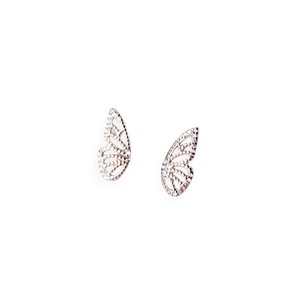 ANYCO Fashion Earrings Silver 925 Sterling Romantic Butterfly Small Stud for Women Charm Jewelry Girl Gift