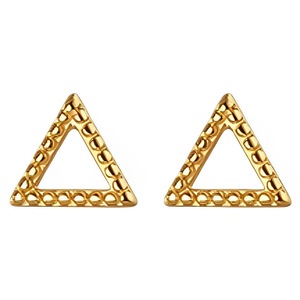 ANYCO Fashion Earrings Triangle Gold 925 Sterling Silver Minimalist Stud for Women Cute Teen Jewelry