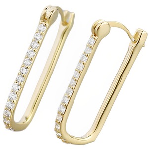 ANYCO Fashion Hoop Earrings Gothic Geometric White Crystal Zircon Gold Rock Bohemia Party Jewelry