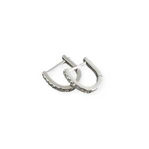 ANYCO Hoop Earrings Simple Punk Pave CZ Zircon Huggies Charm Sterling Silver Women Piercing Jewelry Accessories 8mm
