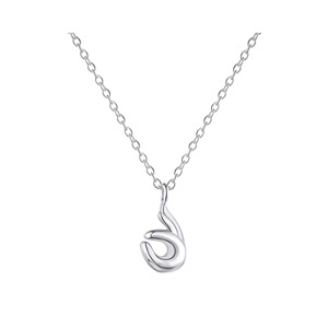 ANYCO Necklace 925 Silver Okay Sign Pendant Gift Jewelry for Women