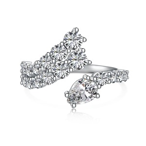 ANYCO Ring CZ 5A Stacking Snake Ring Waterproof S925 Sterling Silver Opening Adjustable Rings Jewelry Women
