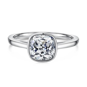 ANYCO Ring Oval Cut Diamond CZ 5A Rings For Women S925 Sterling Silver Jewelry Rhodium Plated Wedding Ring