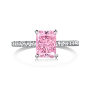 ANYCO Ring S925 Sterling Silver Ring Trendy Color 8A CZ 2ct Multiform Shape Silver Wedding Rings Jewelry Women