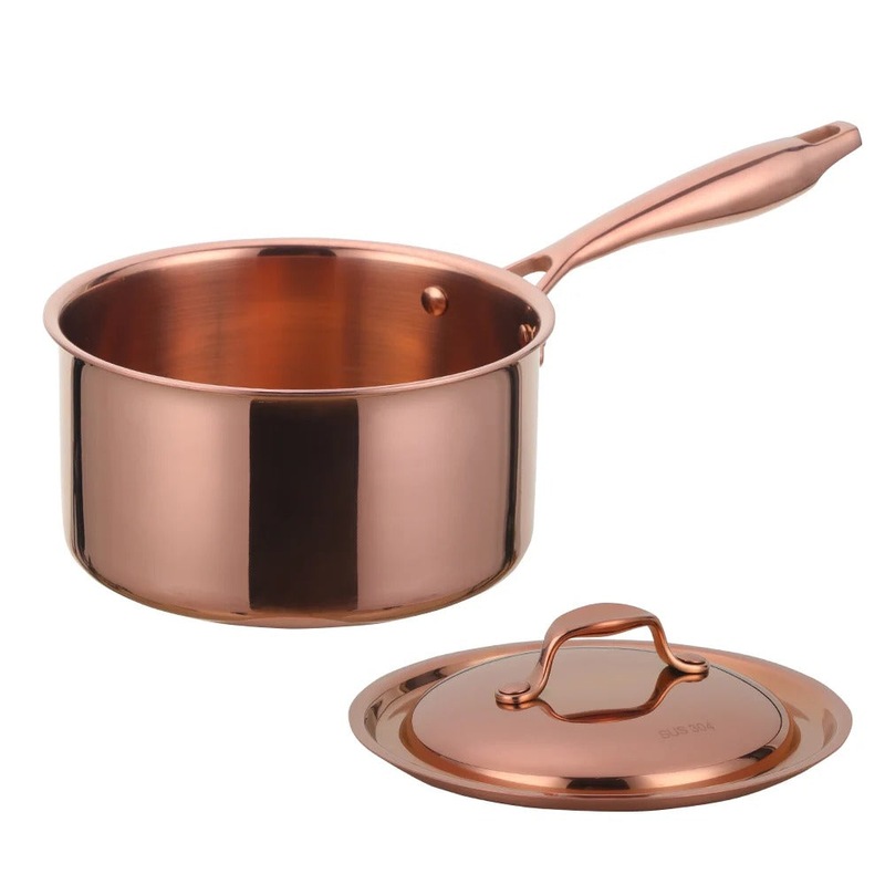 Buy Anygleam Cookware Saucepan Rose gold 304 Stainless Stainless Milk Pot Soup Noodle Small Pot