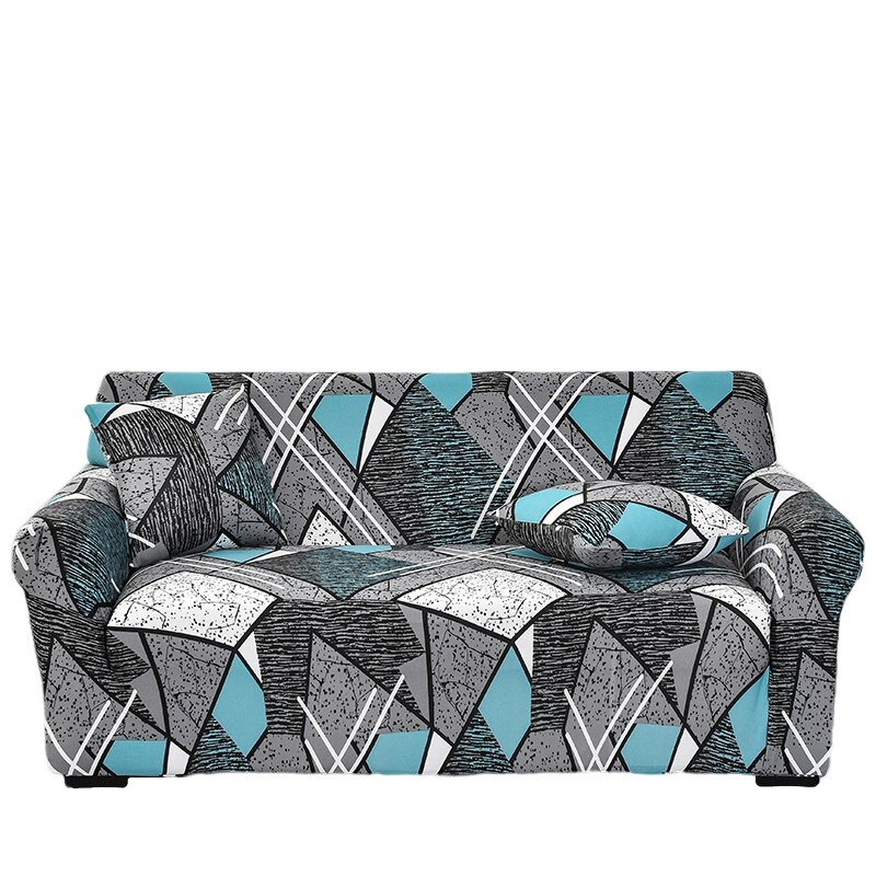 Buy Anyhouz 4 Seater Sofa Cover Dark Grey Geometric Style and
