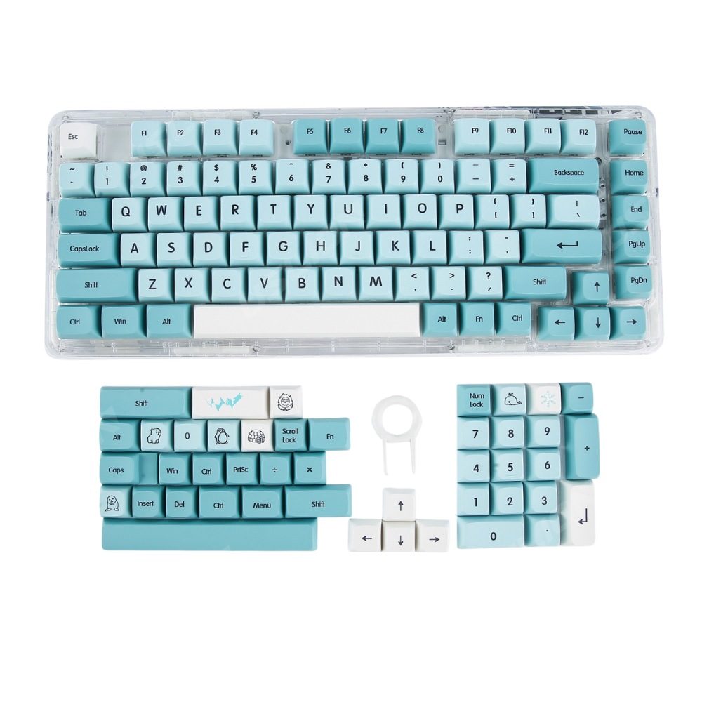 Buy Anymob Keycap Keyboard Ice Blue 126 English keys Personality ...