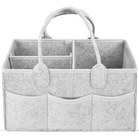 ANYMOM Mommy Diaper Bag Light Grey Organizer Multifunctional Newborn Things Nursery Stackers and Caddies Pouch Large Storage