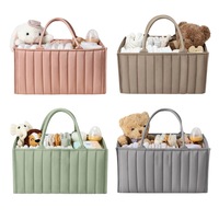 ANYMOM Mommy Diaper Bag Rectangular Line Pattern Basket Storage Stackers And Caddies Storage Organizer