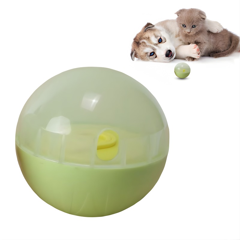 Buy AnyWags Durable Interactive Green Leaky Ball Slow Feeder Dog Toy for Active Playful Dogs
