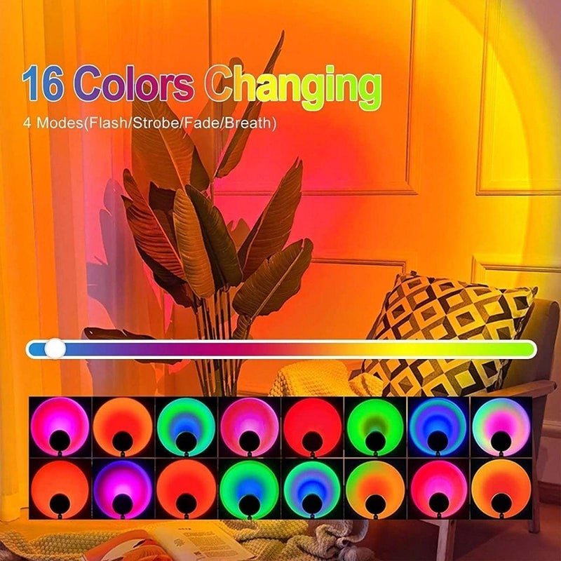 Buy Glowly Sunset Lamp Projection Photo Shooting Color Changing Nightlight  - MyDeal