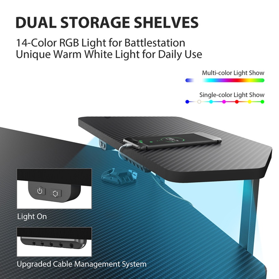 Eureka Ergonomic 72" Studio Electric Standing Desk With Keyboard Tray