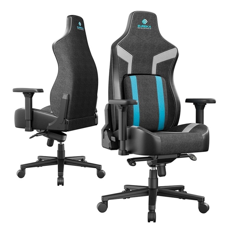 Buy Eureka GC08 Python II Series Ergonomic Chair Black/Blue - MyDeal ...