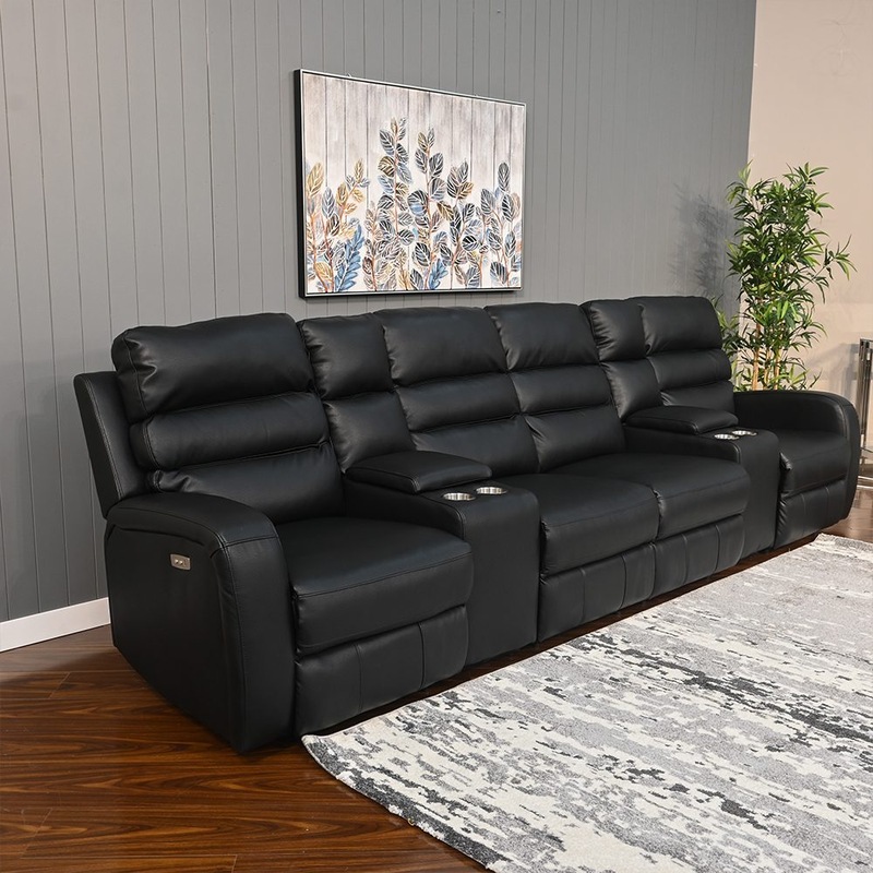 Buy Power Warner Leather Air 4 Seater Home Theater Electric Recliners