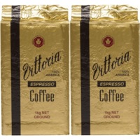 Vittoria Espresso Ground Coffee 100% Arabica 1kg Pack 2