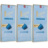 3 Pack Vittoria Coffee Capsules Decaffeinated Decaf Aluminium Pods Capsules Pack 10