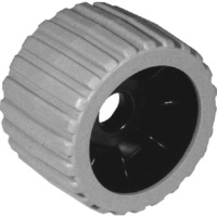 4" Boat Trailer Wobble Roller Ribbed 22mm Bore Hole 3" Wide Rollers Grey