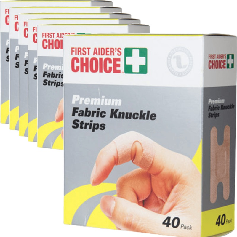 Buy 6 Pack First Aiders Choice Premium Knuckle Fabric Strips Bands